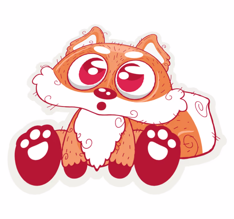 Tappeto vinile animali volpe anime carina - TenStickers