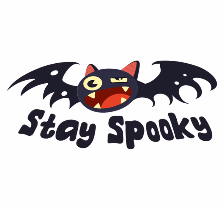 Tappeto vinile halloween rimani inquietante pipistrello - TenStickers
