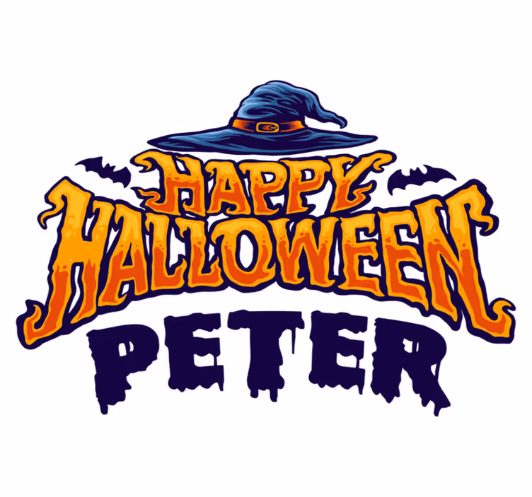 Tappeto vinile halloween personalizzato felice - TenStickers