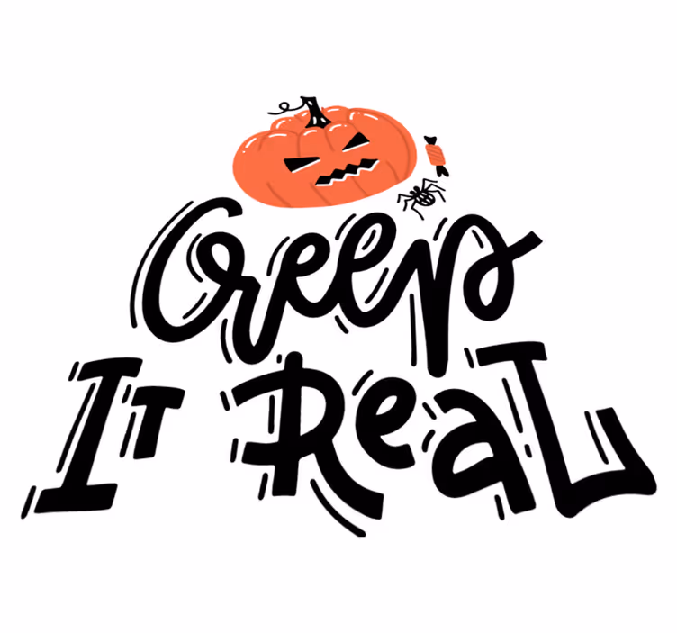 Tappeto vinile halloween design zucca inquietante - TenStickers