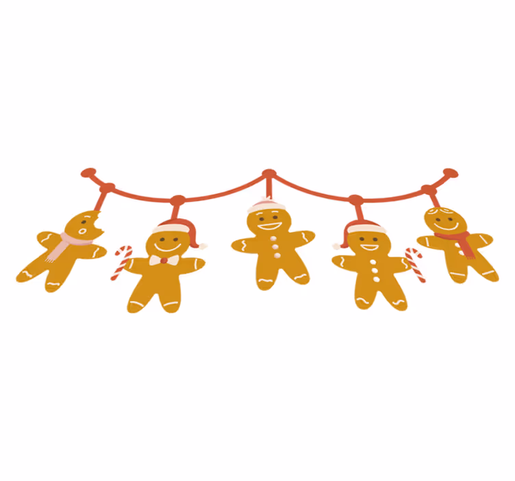 Tappeto vinile natale bordo biscotti di natale - TenStickers