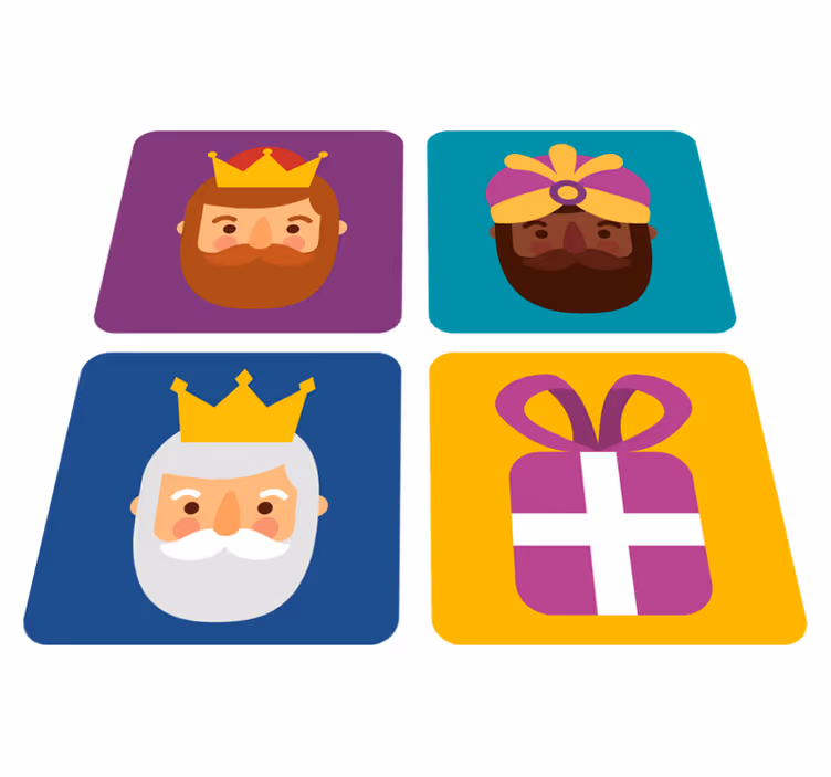 Tappeto vinile natale pacchetto tre re - TenStickers