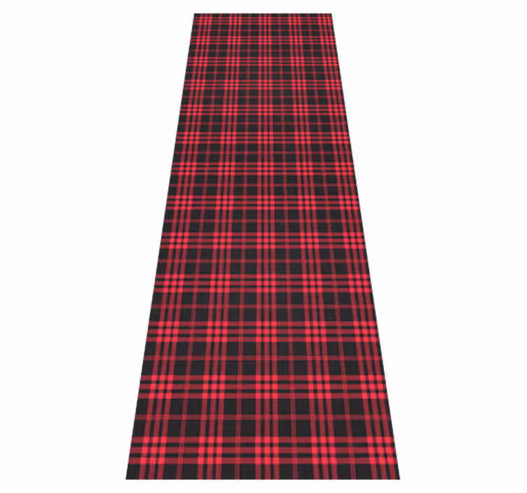 Tappeto vinile natale motivo tartan frigo - TenStickers
