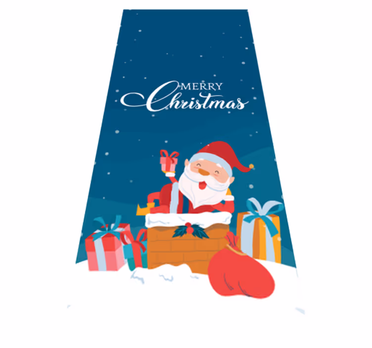 Tappeto vinile natale buon natale con babbo natale - TenStickers
