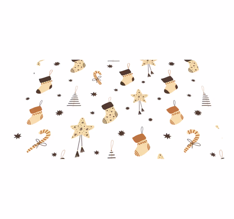 Tappeto vinile natale motivo glitterato regali - TenStickers