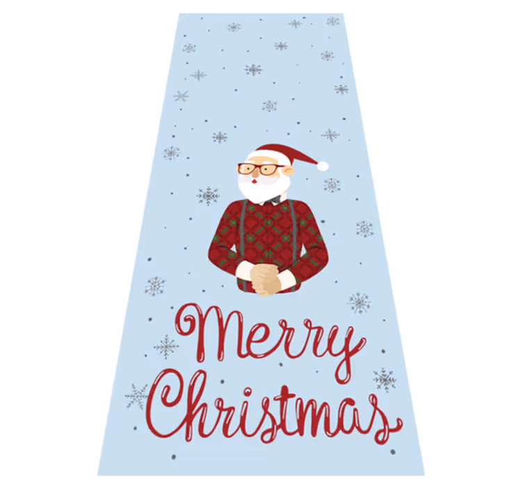 Tappeto vinile natale felice natale hipster - TenStickers