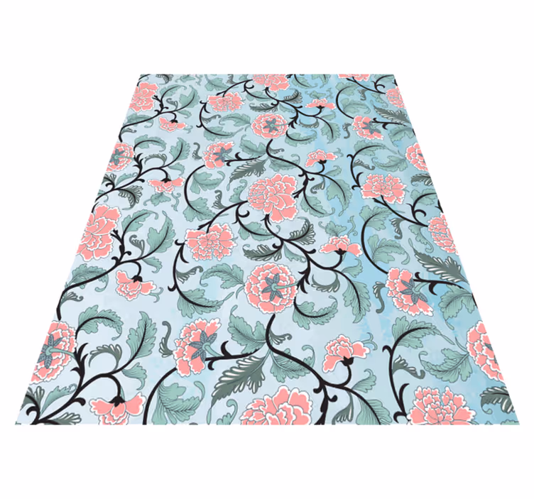 Tappeto vinile fiori film per finestre fiorito - TenStickers