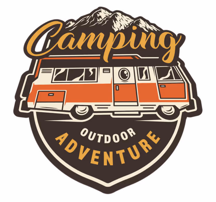 Tappeto vinile fiori avventura in camper - TenStickers