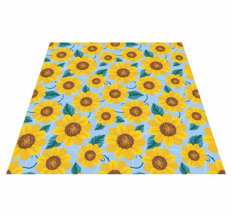 Tappeto vinile fiori girasole - TenStickers