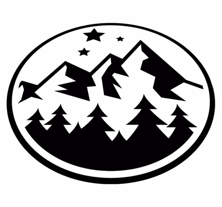 Tappeto vinile fiori scena di foresta montuosa - TenStickers