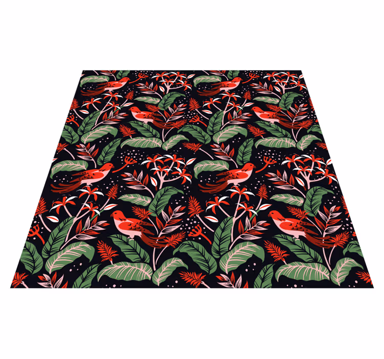 Tappeto vinile fiori concetto floreale tropicale - TenStickers