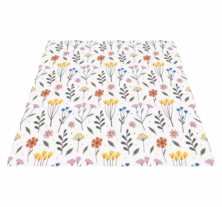 Tappeto vinile fiori motivo fiori multicolori - TenStickers