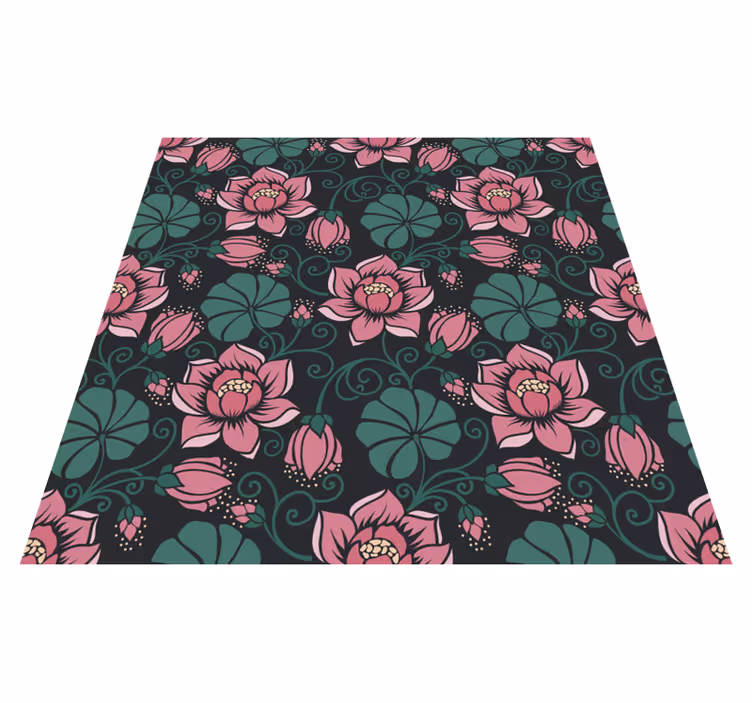 Tappeto vinile fiori rampicanti fioriti - TenStickers