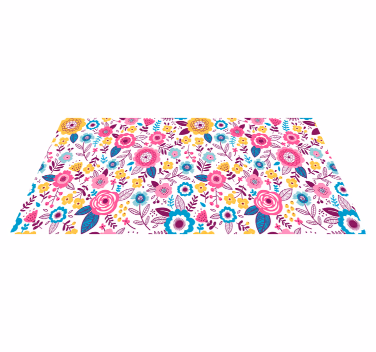 Tappeto vinile fiori fiori rosa kallax - TenStickers