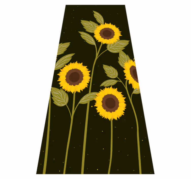 Tappeto vinile fiori campo di girasoli - TenStickers