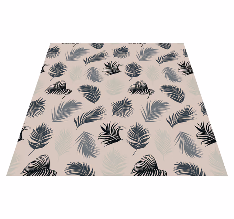 Tappeto vinile fiori ricco mix di foglie di palma - TenStickers