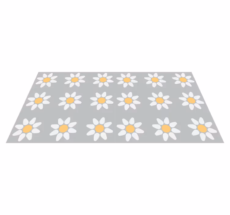 Tappeto vinile fiori motivo margherite - TenStickers