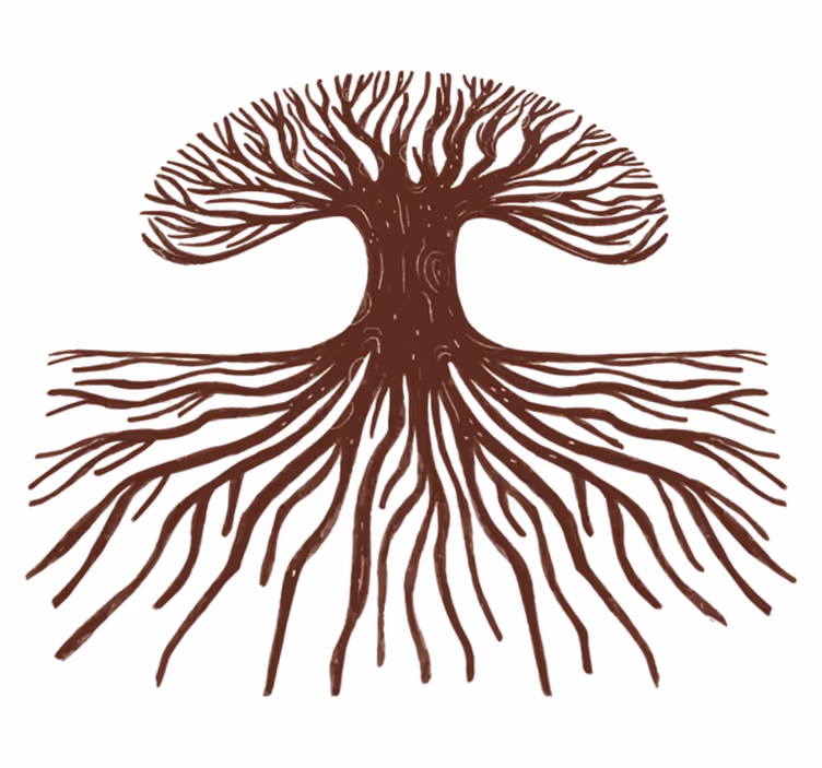 Tappeto vinile fiori albero della vita radici profonde - TenStickers