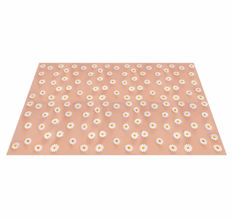 Tappeto vinile fiori motivo margherite moderno - TenStickers