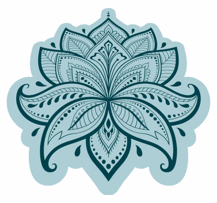 Tappeto vinile fiori loto in crescita - TenStickers
