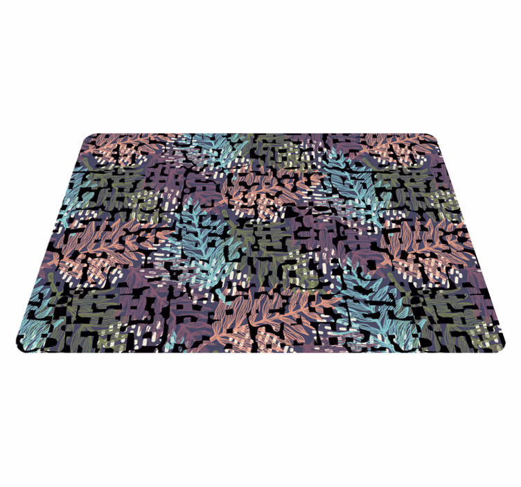 Tappeto vinile sala da pranzo fiori colorati vivaci - TenStickers