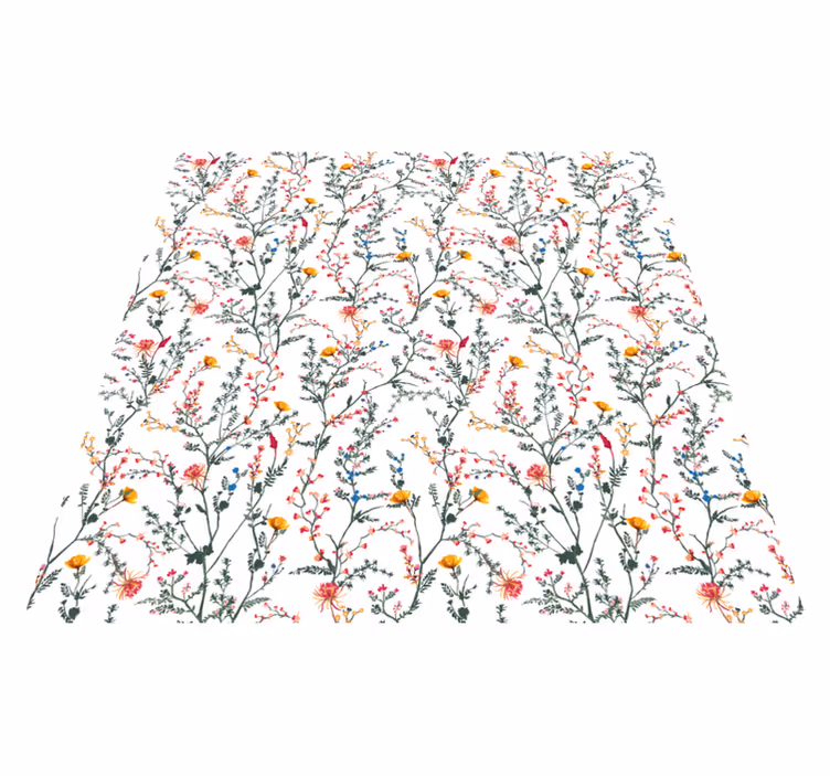 Tappeto vinile fiori fiori da giardino minimalisti - TenStickers