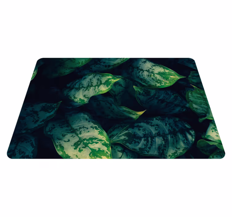 Tappeto vinile fiori foglie di maranta - TenStickers