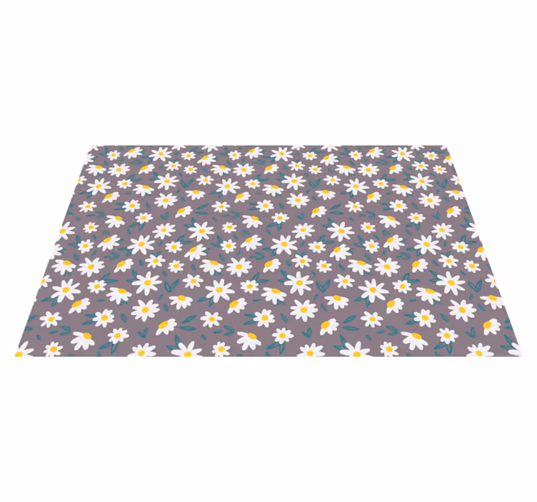 Tappeto vinile fiori motivo margherite piccole - TenStickers
