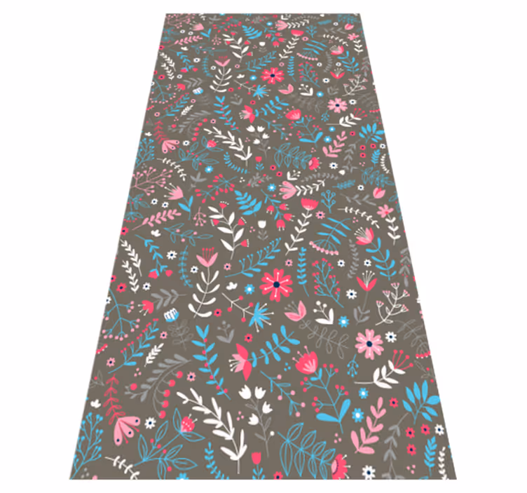 Tappeto vinile fiori stampa floreale colorata - TenStickers