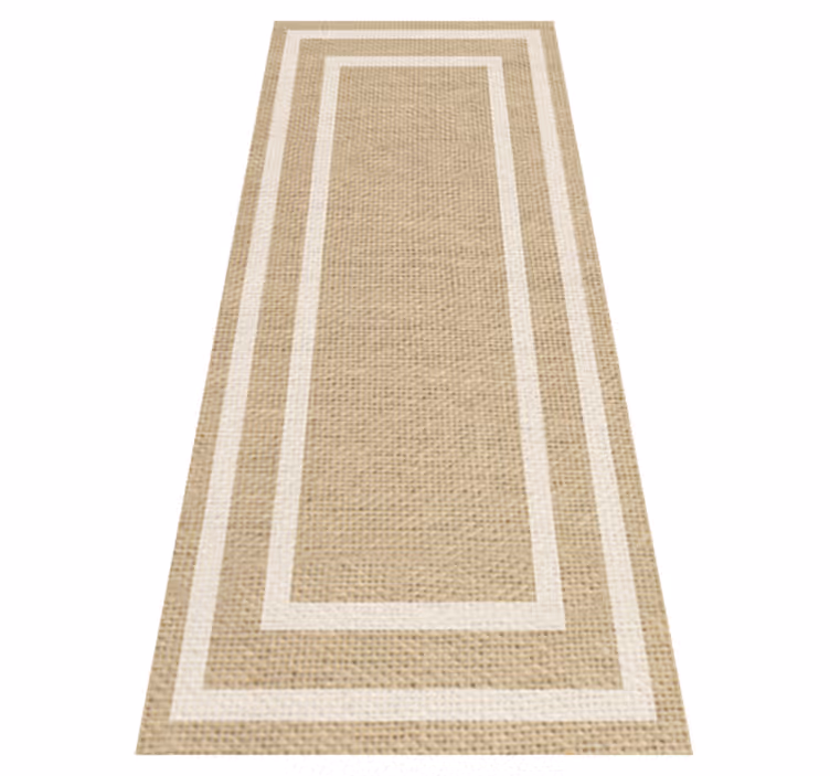 Tappeto vinile minimalista texture tan intrecciata - TenStickers