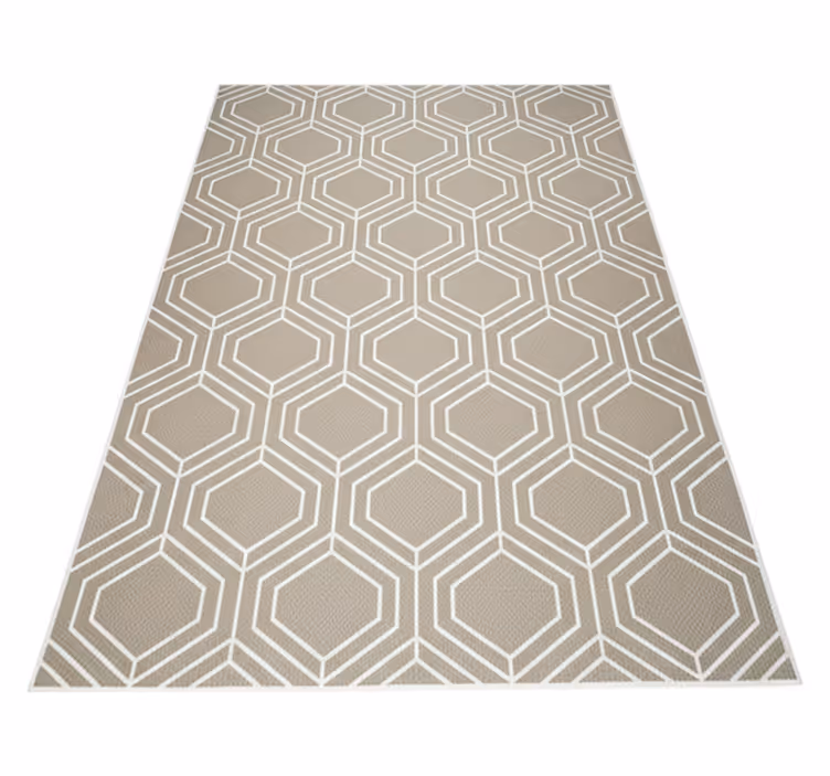 Tappeto vinile geometrico motivo intrecciato a nido d'ape - TenStickers