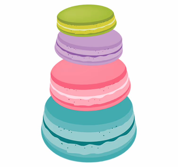 Tappeto pvc cucina macarons colorati - TenStickers