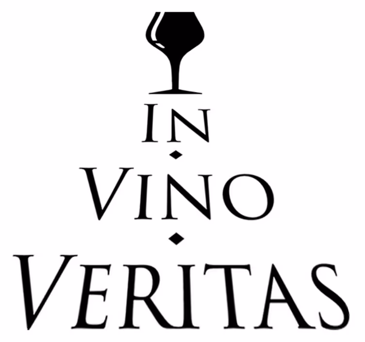 Tappeto pvc cucina nel vino c'è verità - TenStickers
