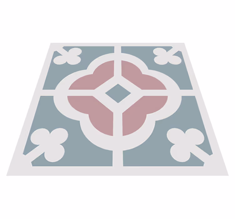 Tappeto pvc cucina piastrella idraulica floreale - TenStickers