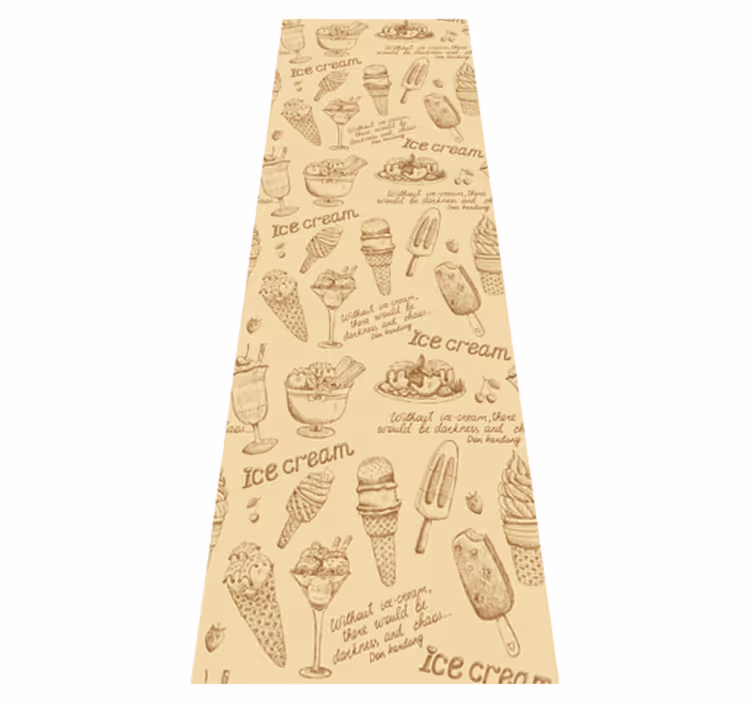 Tappeto pvc cucina gelati vintage - TenStickers