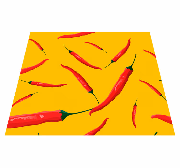 Tappeto pvc cucina peperoni rossi e gialli - TenStickers
