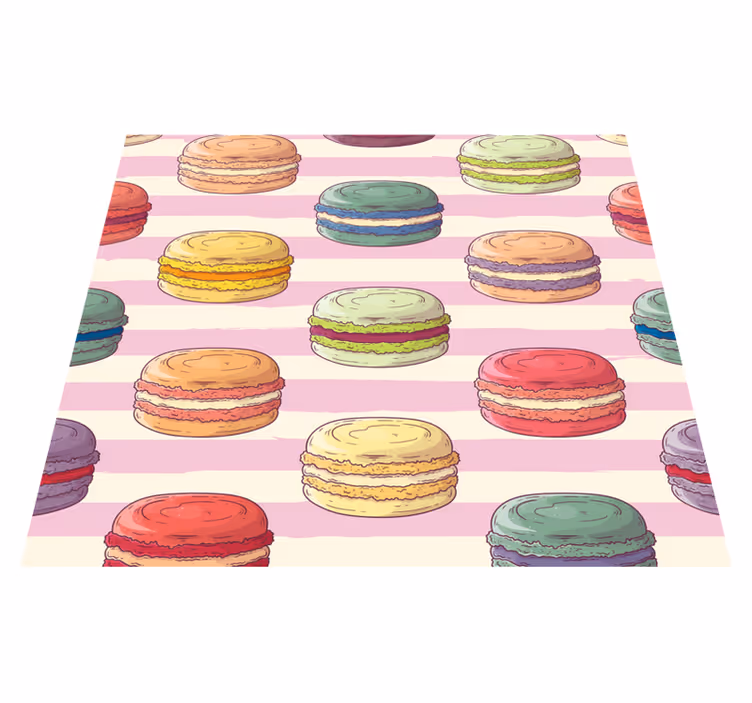 Tappeto pvc cucina retro macarons - TenStickers