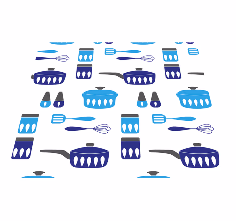 Tappeto pvc cucina carta da parati per utensili cucina - TenStickers