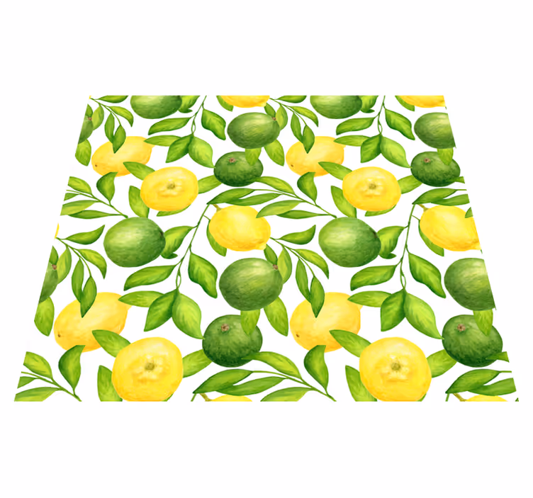 Tappeto pvc cucina limoni e lime - TenStickers