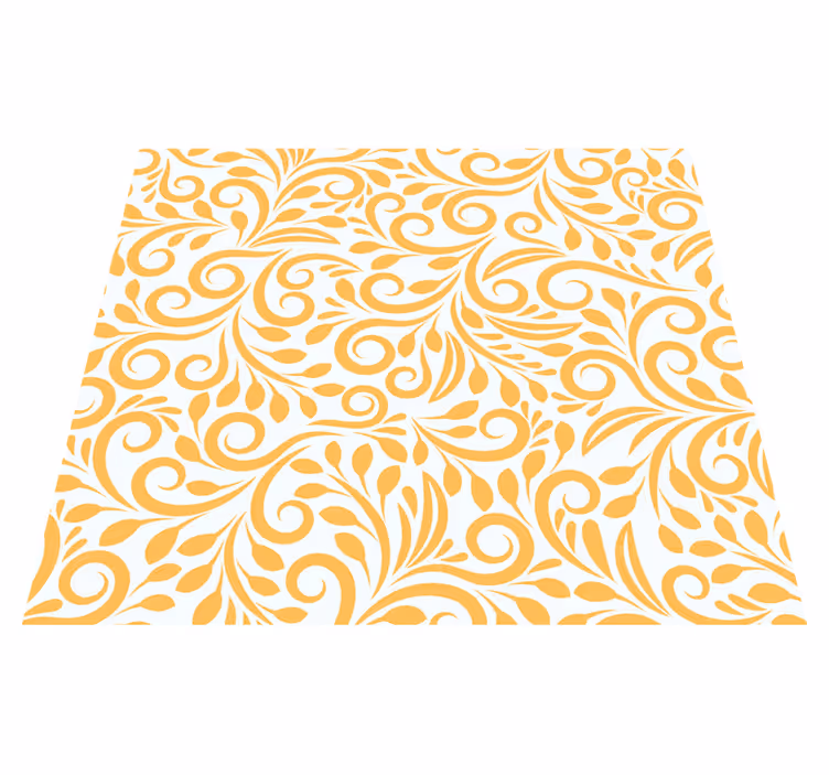 Tappeto pvc cucina fiori polacchi gialli - TenStickers