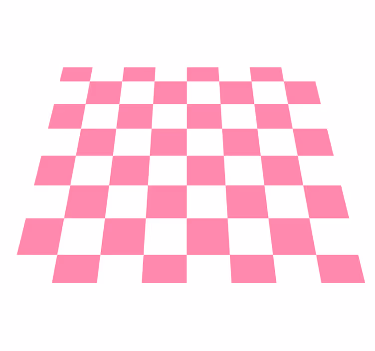 Tappeto pvc cucina a quadretti rosa - TenStickers