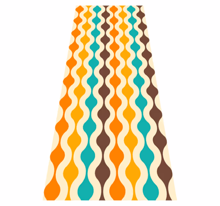Tappeto pvc cucina geometrico retro anni 70 - TenStickers