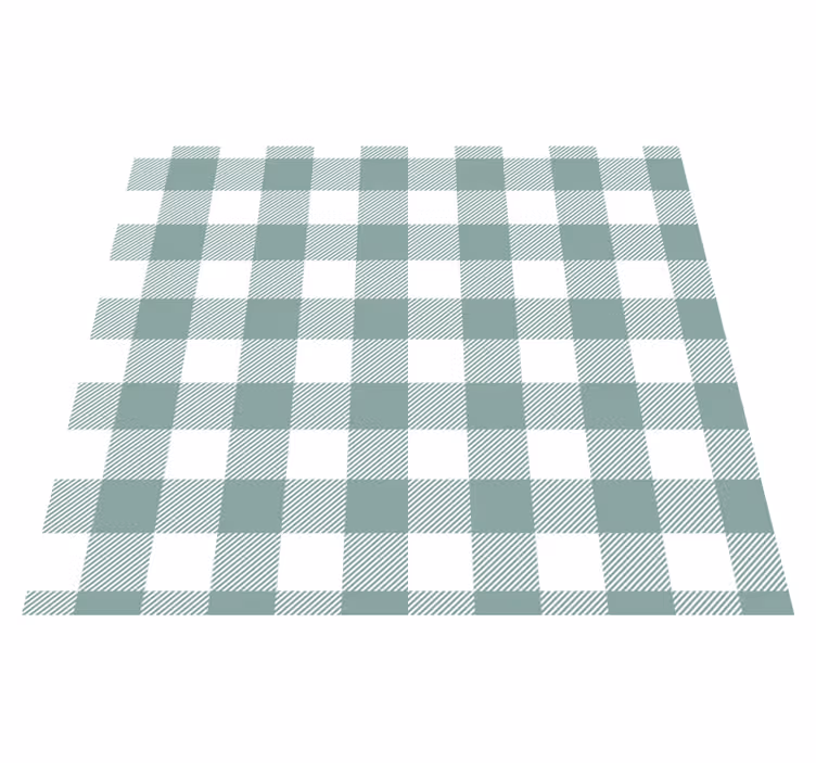 Tappeto pvc cucina tartan verde - TenStickers