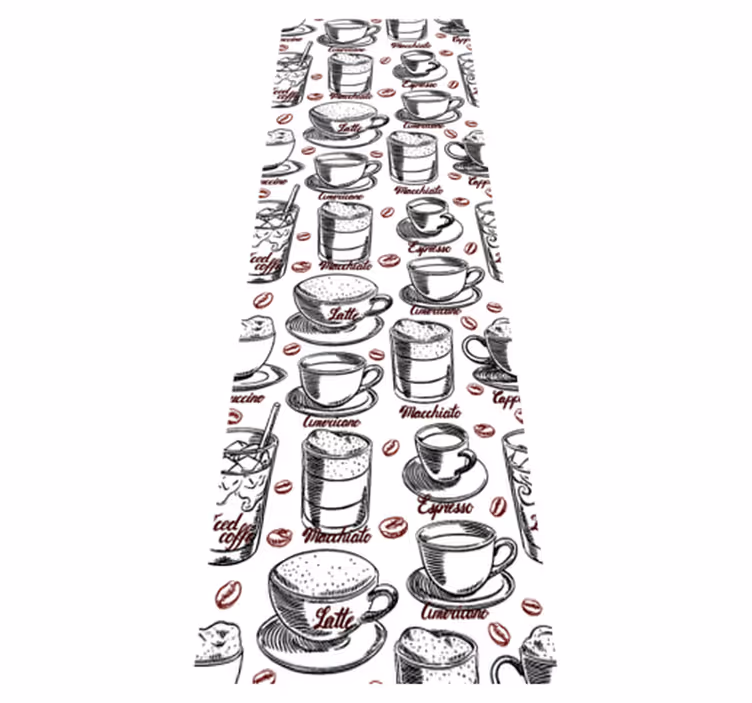 Tappeto pvc cucina motivo caffè - TenStickers