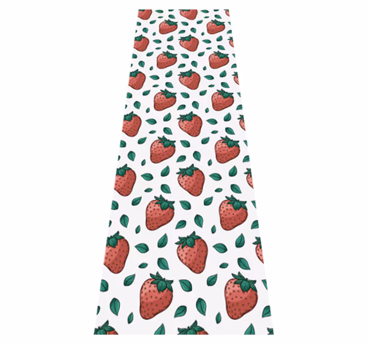 Tappeto pvc cucina fragole succose foglie verdi - TenStickers