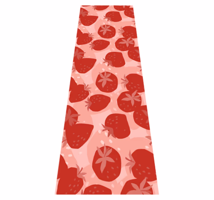 Tappeto pvc cucina fragole rosse astratte senza giunture - TenStickers