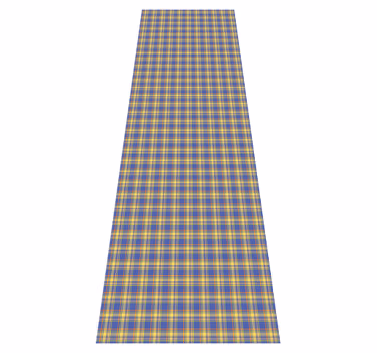 Tappeto pvc cucina motivo tartan blu a quadri - TenStickers