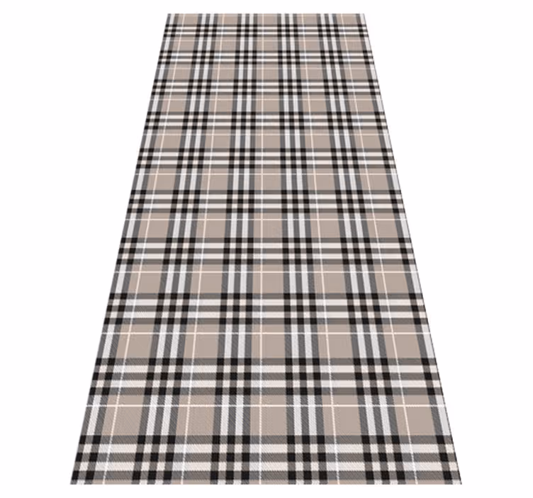 Tappeto pvc cucina motivo tartan grigio scozzese - TenStickers