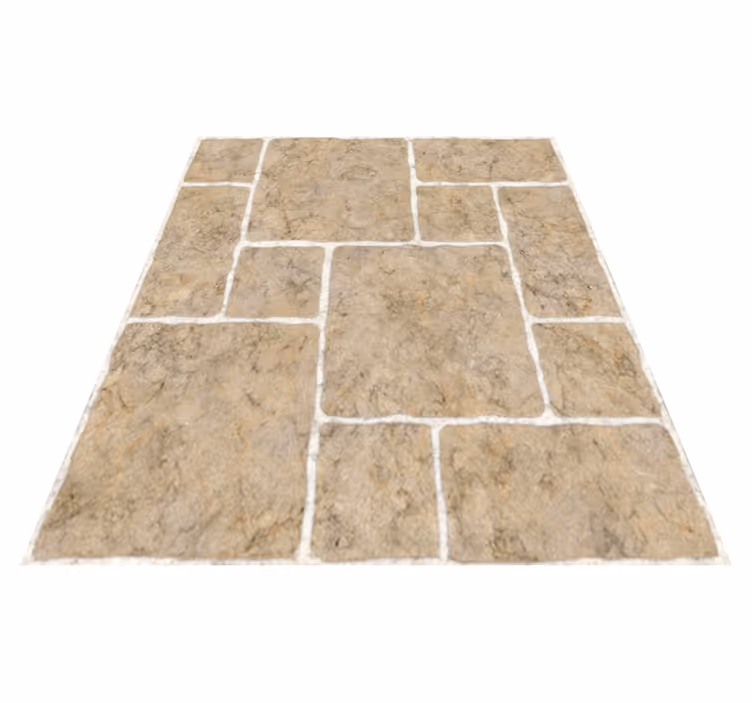 Tappeto vinile bagno pietre beige - TenStickers