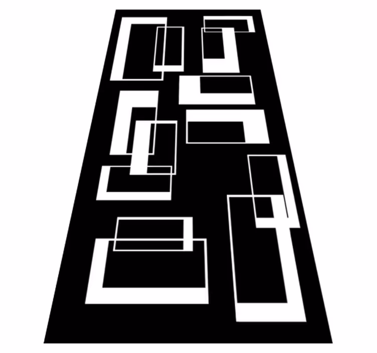Tappeto vinile bagno rettangoli minimalisti - TenStickers